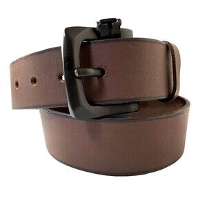 American Bison 100% Genuine Leather Mocha Dark Brown Belt Mens Size 32 Top Grain